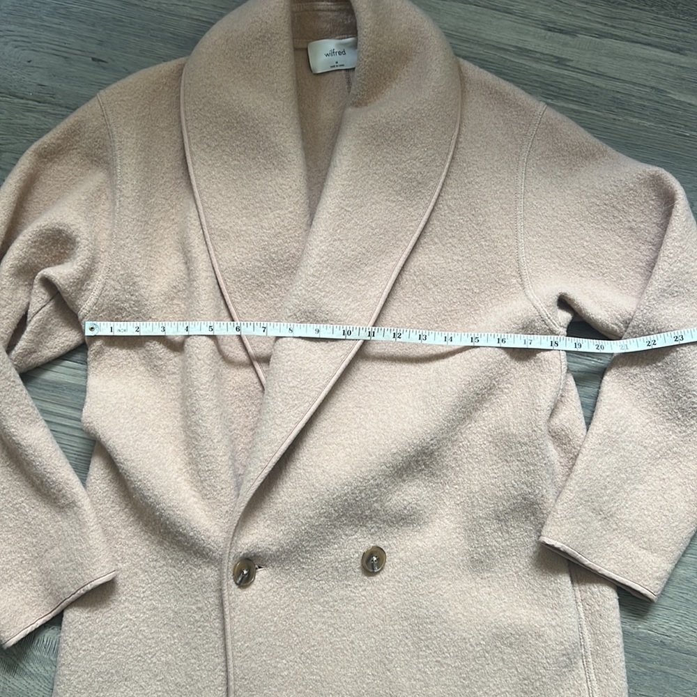 🔥WILFRED🔥 | Aritzia Charlize jacket in sandy beige 100% merino wool - Picture 9 of 15